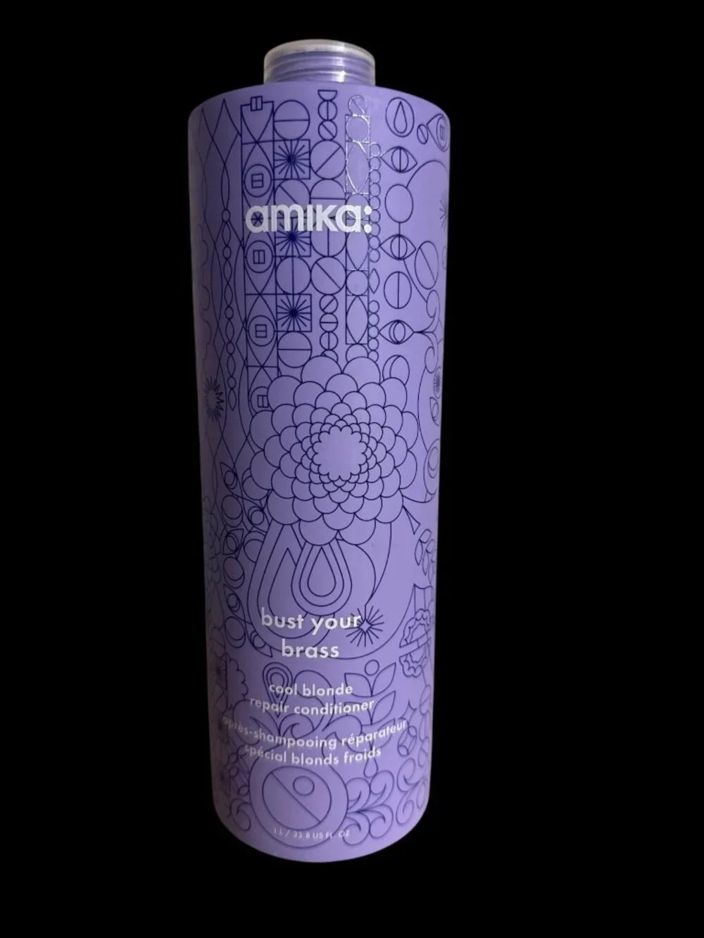 Amika Bust Your Brass Cool Blonde Repair Conditioner 1L / 33.8 Fl oz New